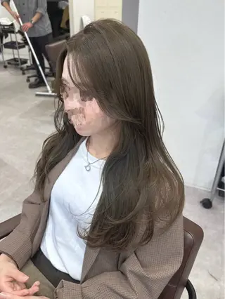 ロング 韓国風✨髪質改善✨ 縮毛矯正✨松浦知奈美のヘアスタイル