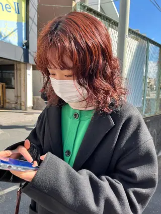 ミディアム カラー パーマ 🌼sunc HINAMI🌼のヘアスタイル