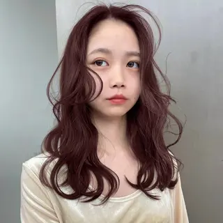 セミロング カラー レイヤーカット/暖色 カラー/mao🎀のヘアスタイル