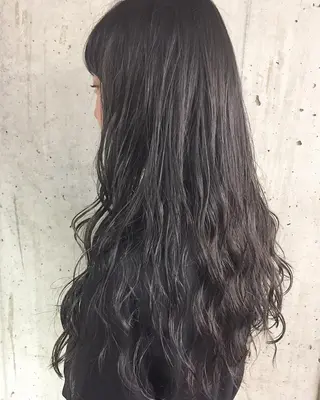 ロング カラー パーマ ヘアアレンジ メンズ キッズ ネイル マツエク・マツパ 韓国風×透明感カラー 髪質改善オタベシンヤのヘアスタイル