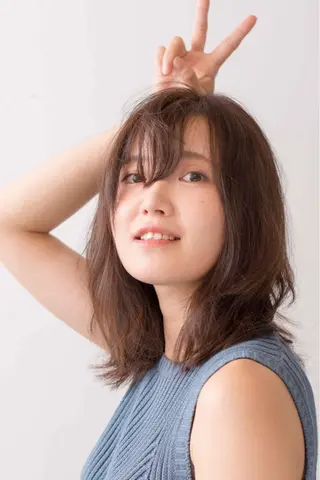 ミディアム カラー La Ruelle 江曽島店/髪質改善のヘアスタイル