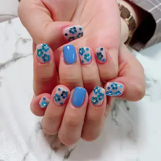 ロング カラー ネイル Q Free nailsのネイルデザイン
