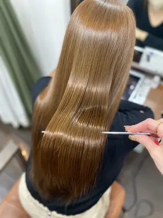 ロング カラー 透明感カラー名駅 名駅みゆのヘアスタイル