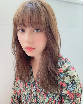 セミロング I S所属・🌿透明感カラー‪ 縮毛矯正✨かずきのヘアスタイル