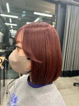 ミディアム 女性らしいモテヘア 韓国ヘアhikariのヘアスタイル