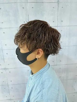 ショート パーマ メンズ 韓国風メンズ/毛流れ ヘアなら須田龍世のヘアスタイル