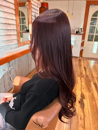 セミロング カラー 秋田 弥生のヘアスタイル