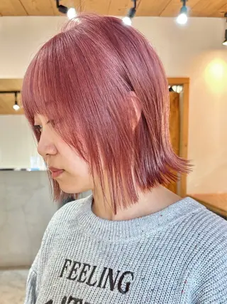 ミディアム カラー ブリーチダブルカラー 【koide】のヘアスタイル