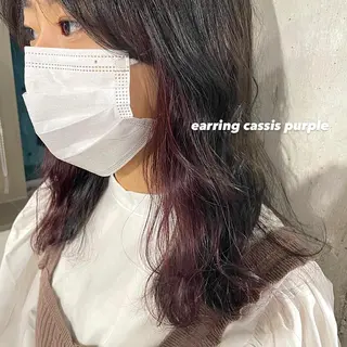 セミロング カラー パーマ ヘアアレンジ メンズ キッズ ネイル マツエク・マツパ 透明感カラー・レイヤ ー🎀amika🎀のヘアスタイル