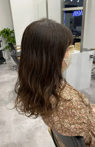 セミロング カラー パーマ ヘアアレンジ レイヤー/メンズ🥑 マエダアズミ🥑のヘアスタイル