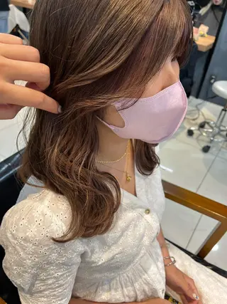 ロング カラー ヘアアレンジ メンズ キッズ マツエク・マツパ アイブロウ GO TODAY SHAiRE SALON所属・透明感カラー🤎 ゆりのヘアスタイル