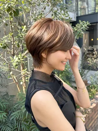 ショート カラー nex the salon coall所属・🫧似合わせショート イシダ🫧のヘアスタイル