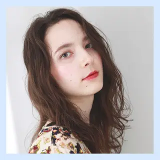 セミロング カラー パーマ LOST CITY 横浜所属・🪐脱白髪染め 🪐松尾菜々美のヘアスタイル