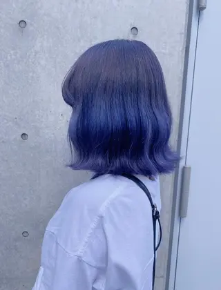 ミディアム カラー ヘアアレンジ 韓国レイヤーカット/ 儚げカラーチナツのヘアスタイル