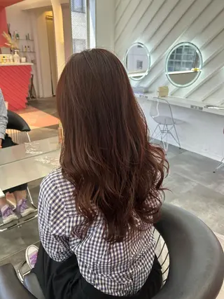 カラー ヘアアレンジ 莉乃/縮毛矯正/髪質 改善/艶カラーのヘアスタイル