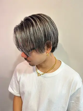 ミディアム カラー パーマ ヘアアレンジ メンズ メンズ特化 美容師かずまのヘアスタイル