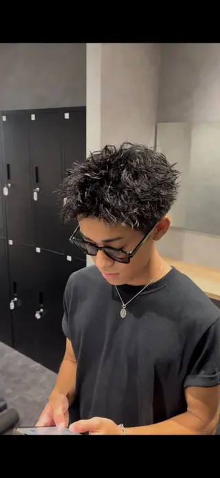 パーマ メンズ 吉田 タカスケのヘアスタイル