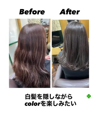 ロング カラー katae sayoriのヘアスタイル
