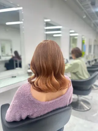 セミロング カラー ❄最強かわいいカラー ❄️MINA❄️のヘアスタイル