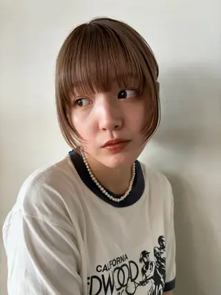 ミディアム カラー 松元 可奈子のヘアスタイル