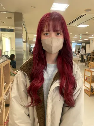 ロング カラー パーマ ヘアアレンジ 🍒KIKUCHI KANAE🍒のヘアスタイル