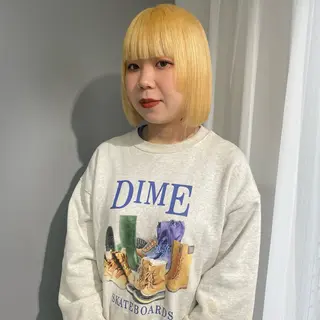 ショート カラー ハイトーン/ボブ /HBL/AYUNAのヘアスタイル