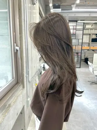 ロング カラー 國井 廉のヘアスタイル