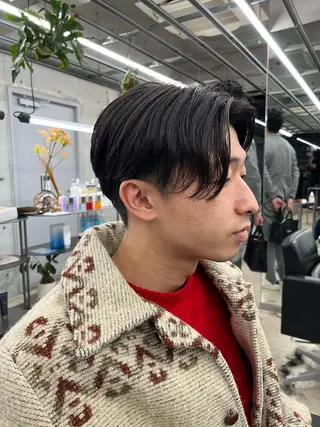 ショート パーマ メンズ ダブルカラー/ ケアブリーチ/クニトのヘアスタイル