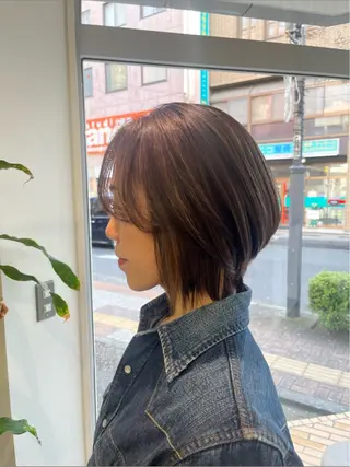 ショート カラー 🍓艶髪/艶カラー ハイトーン/しんたにのヘアスタイル