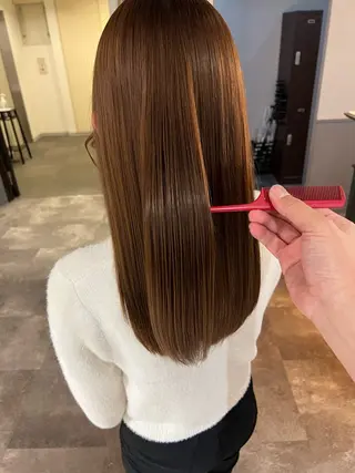 セミロング 艶髪/韓国レイヤー イノウエヒロキのヘアスタイル