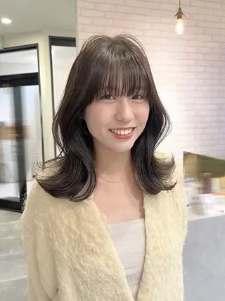 セミロング 大坪 壱成のヘアスタイル