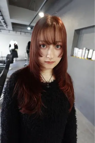 ロング カラー 暖色カラーカット特化 ⭐️代表⭐️のヘアスタイル