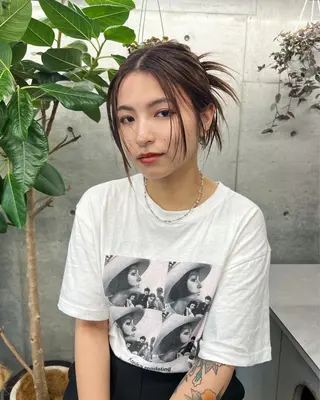 ミディアム ハッシュカット カシマハヤトのヘアスタイル