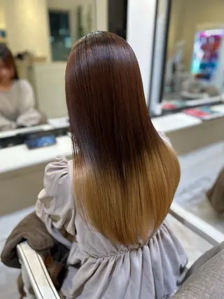 ロング 岡 龍太郎のヘアスタイル