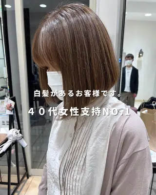 ミディアム カラー 長津 健一郎のヘアスタイル