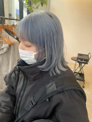 ショート カラー ヘアアレンジ ミニボブ/ブリーチ 🌈MISATOのヘアスタイル