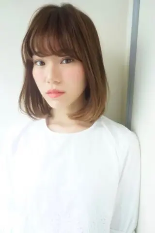 ミディアム カラー マツエク・マツパ 🤎ベージュカラー 🐶メンズパーマのヘアスタイル