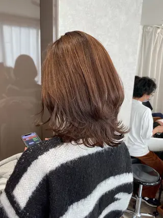 ミディアム 透明感カラー/韓国 ヘア🩶yuri🩵のヘアスタイル