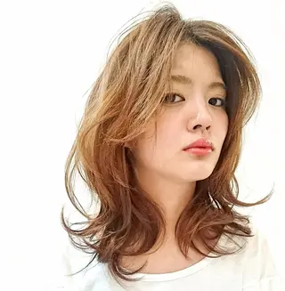 ミディアム カラー Nepenji所属・癖毛のモデルさん募集 /NORIのヘアスタイル