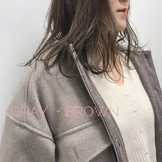 ミディアム カラー HARUNA🤍 大人ショートヘアのヘアスタイル