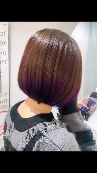ミディアム 浜田 未音のヘアスタイル