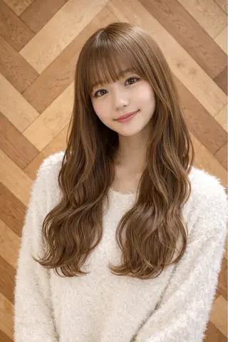 ロング カラー GO TODAY仙台一番町店所属・ゆさこのか ダブルカラー／縮毛のヘアスタイル