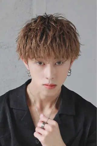 ショート カラー パーマ メンズ 湘南のパーマ職人 🔥清水琉葵🔥のヘアスタイル