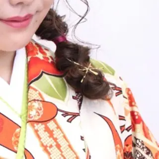 ロング パーマ ヘアアレンジ 艶髪カラー&ウルフ フルカワ ヒロズミのヘアスタイル