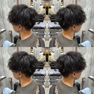 ショート メンズ ⚡️メンズパーマ特化 mens支持◎/忠地のヘアスタイル