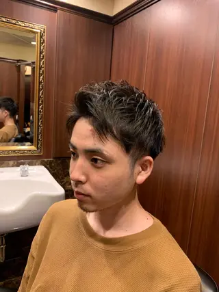 ショート メンズ ヒロ銀座 バーバーショップ神楽坂所属・ひらお あおとのヘアスタイル