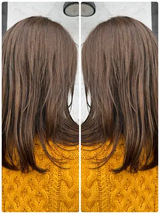 セミロング 艶カラー🕊️ ✴︎Yukari✴︎のヘアスタイル