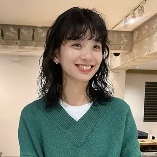 セミロング パーマ Lulux Hair Salon所属・木村 楓羽歌のヘアスタイル