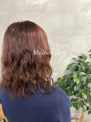 ミディアム カラー パーマ ✨ブリーチなし透明感 ✨カラー💍Yuriのヘアスタイル
