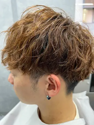 ショート メンズ The Gollum cut＆shave所属・垢抜け・メンズパーマ 津山祐紀のヘアスタイル